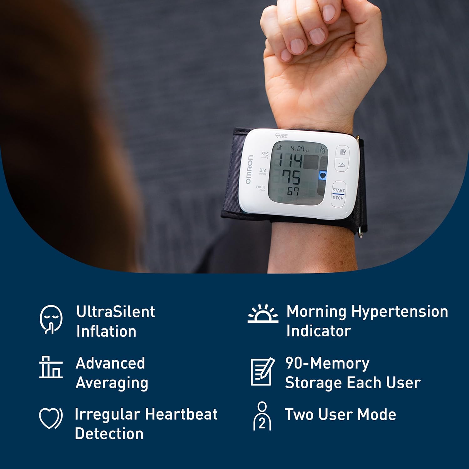 OMRON Gold Wireless Wrist Blood Pressure Monitor for Home Use

