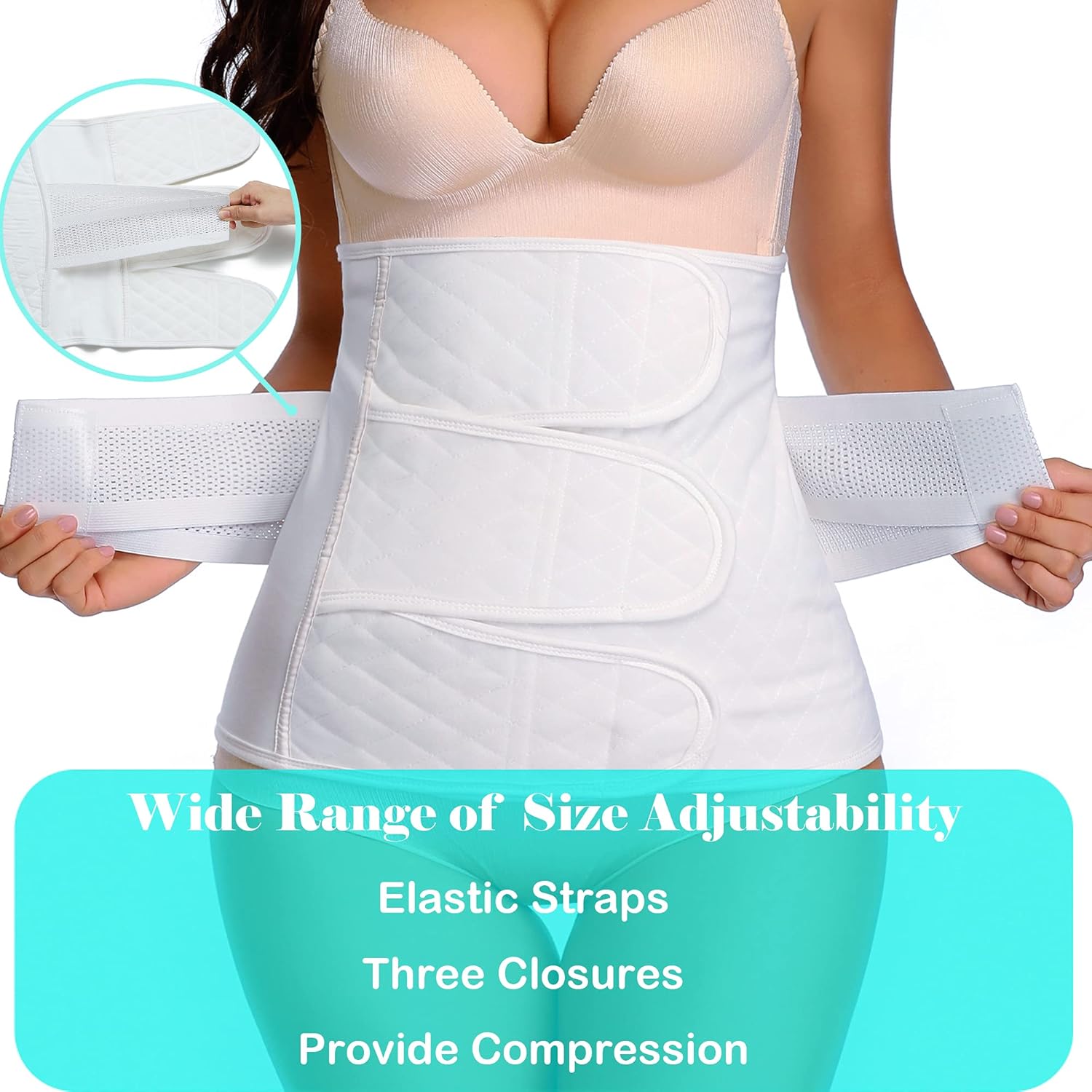 Postpartum Recovery Belly Band Belt Girdle Belly Binder, Cotton

