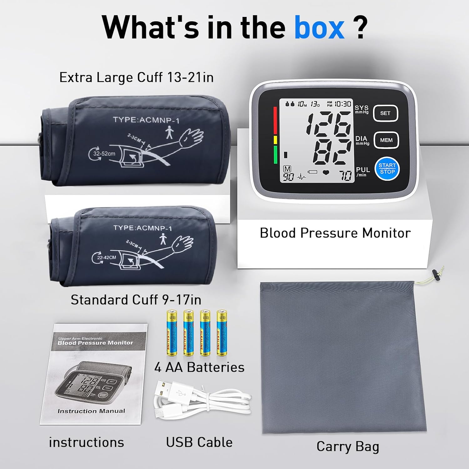 Alphagomed Upper Arm Automatic Digital Blood Pressure Machine for Home Use

