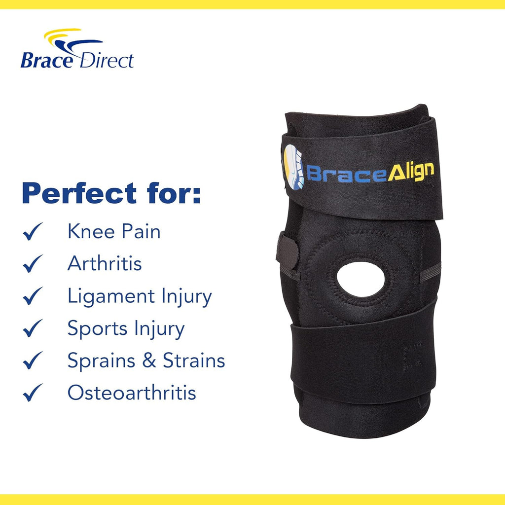 ROM Hinged Knee Brace with Stabilizers for ACL/PCL, Patella Support, Sprains

