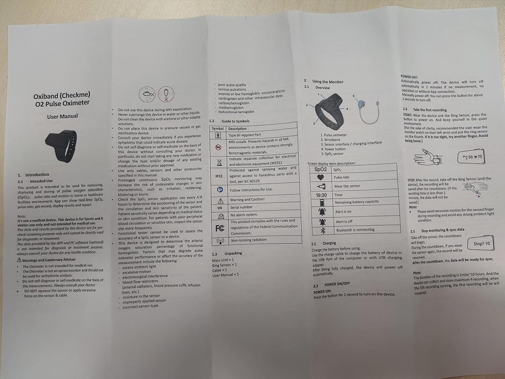 Wellue Wrist Pulse Oximeter with Bluetooth, Rechargeable SPO2 Monitor, Audio Alerts

