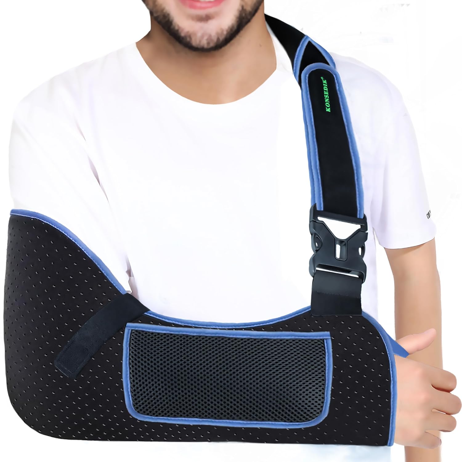 KONSEDIK Arm Shoulder Sling with Pocket Shoulder Pad for Rotator Cuff Injury Support

