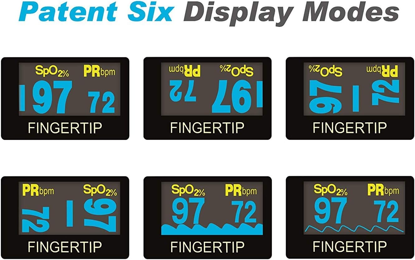 Santamedical Generation 2 Fingertip Pulse Oximeter, SpO2 Monitor with OLED Display

