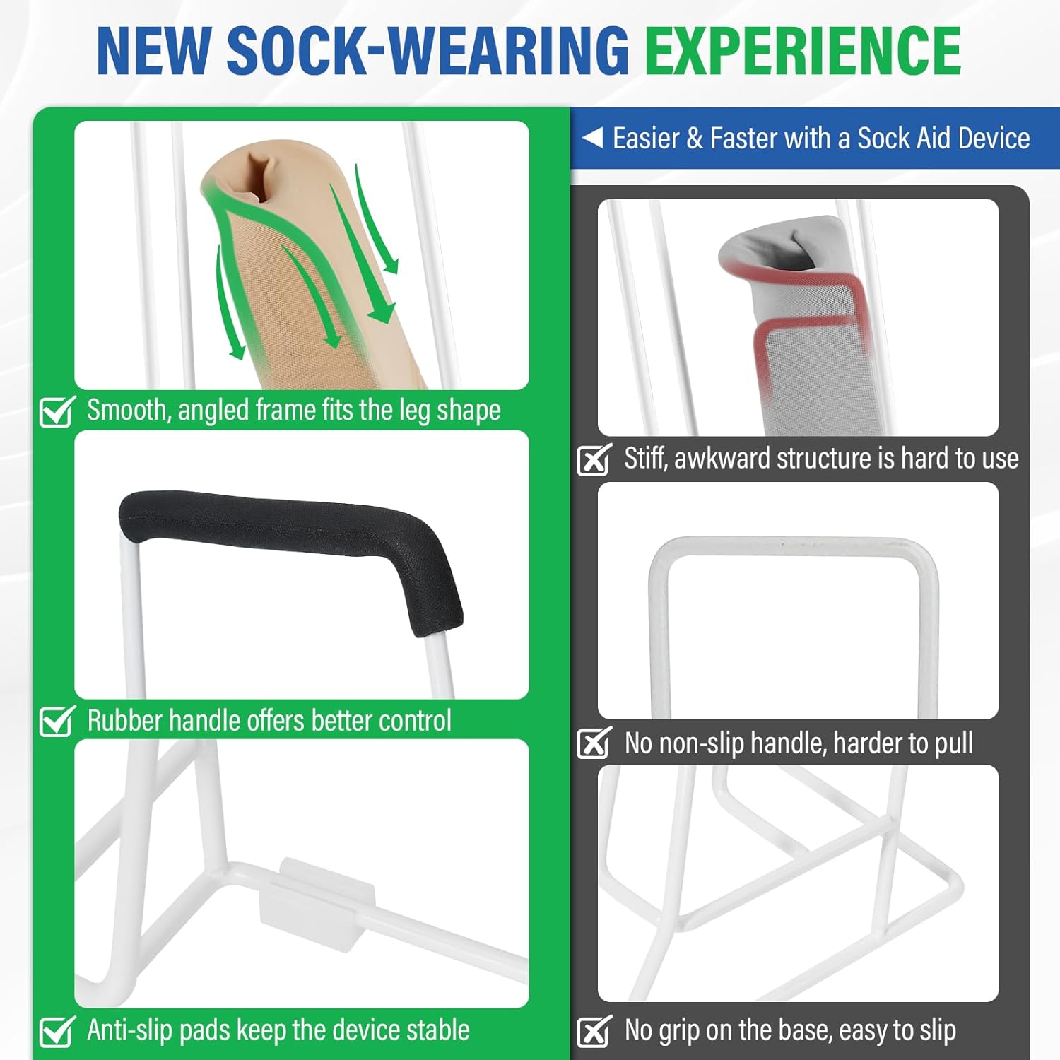 HIUMTREE Compression Sock Aid Device, Stocking Donner, Sock Helper Tool

