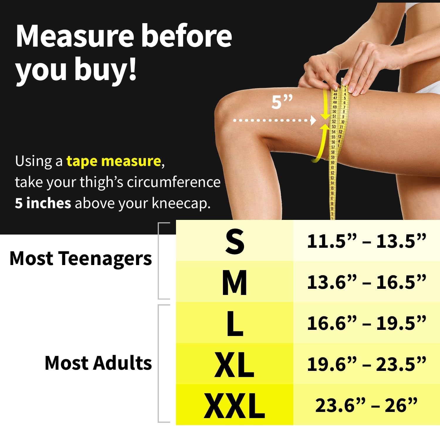 POWERLIX Knee Compression Sleeve for Knee Support and Pain Relief in Sports

