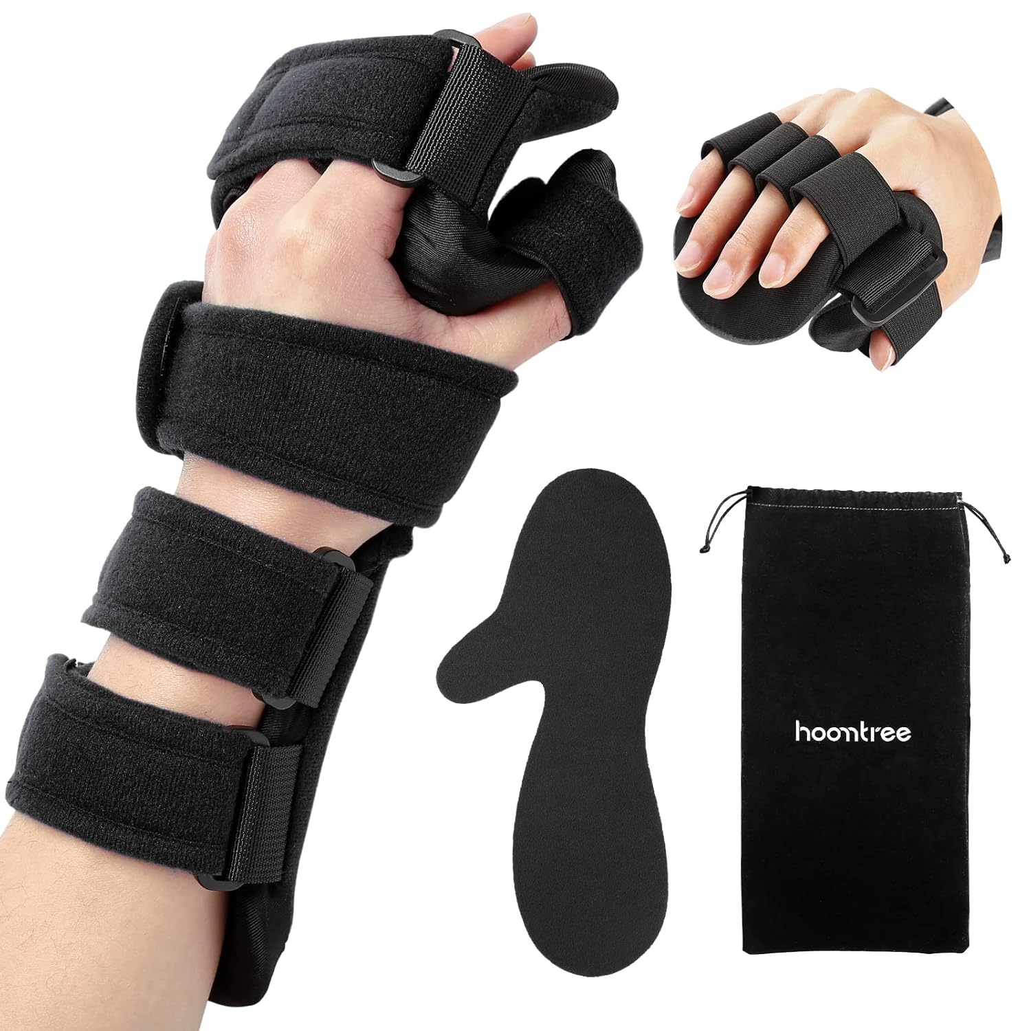 Stroke Resting Hand Splint with Finger Separator, Wrist and Finger Immobilizer

