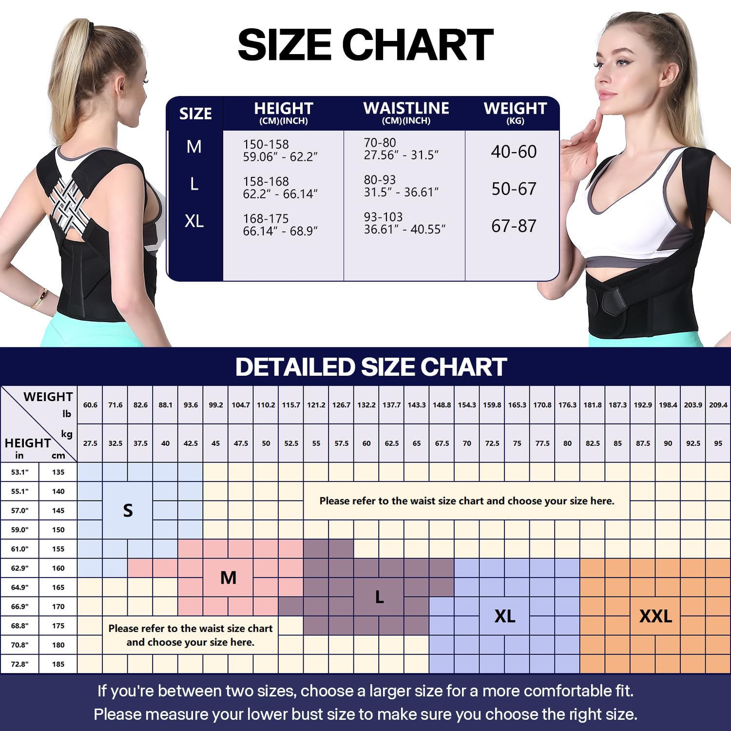 VOKOKOYA Back Posture Corrector Brace with Adjustable Shoulder Straps

