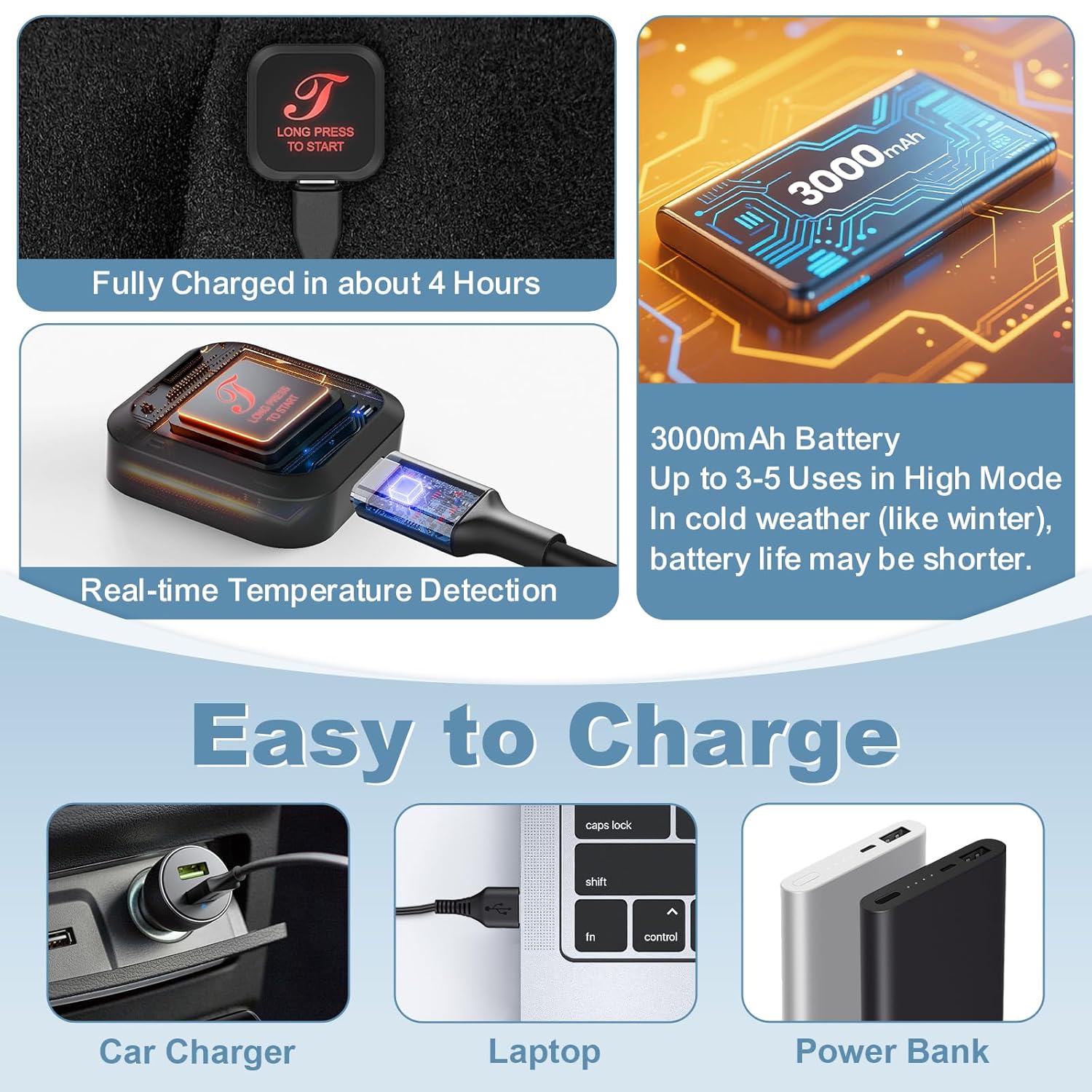 Heated Knee Brace Cordless Knee Heating Pad for Arthritis with 3 Temperature Modes

