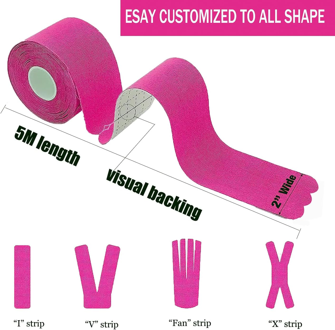 ANAMPION Kinesiology Tape Pro Athletic Sports Waterproof Breathable Latex-Free Cotton

