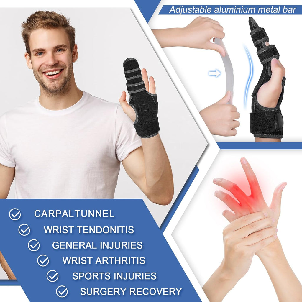 Trigger Finger Splint Hand Brace for Index, Middle, Ring, Little Finger

