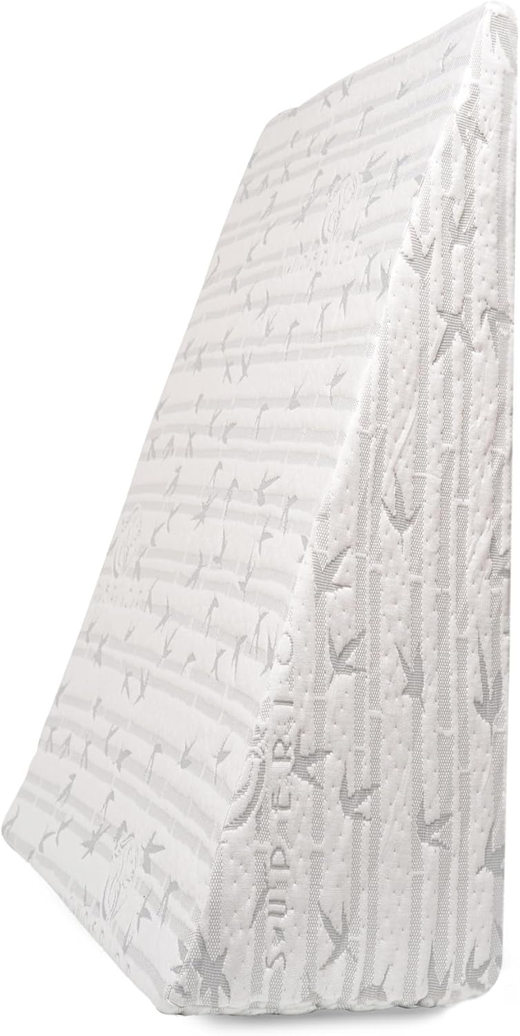 Superior Memory Foam Wedge Support Pillow with Removable Washable Cover

