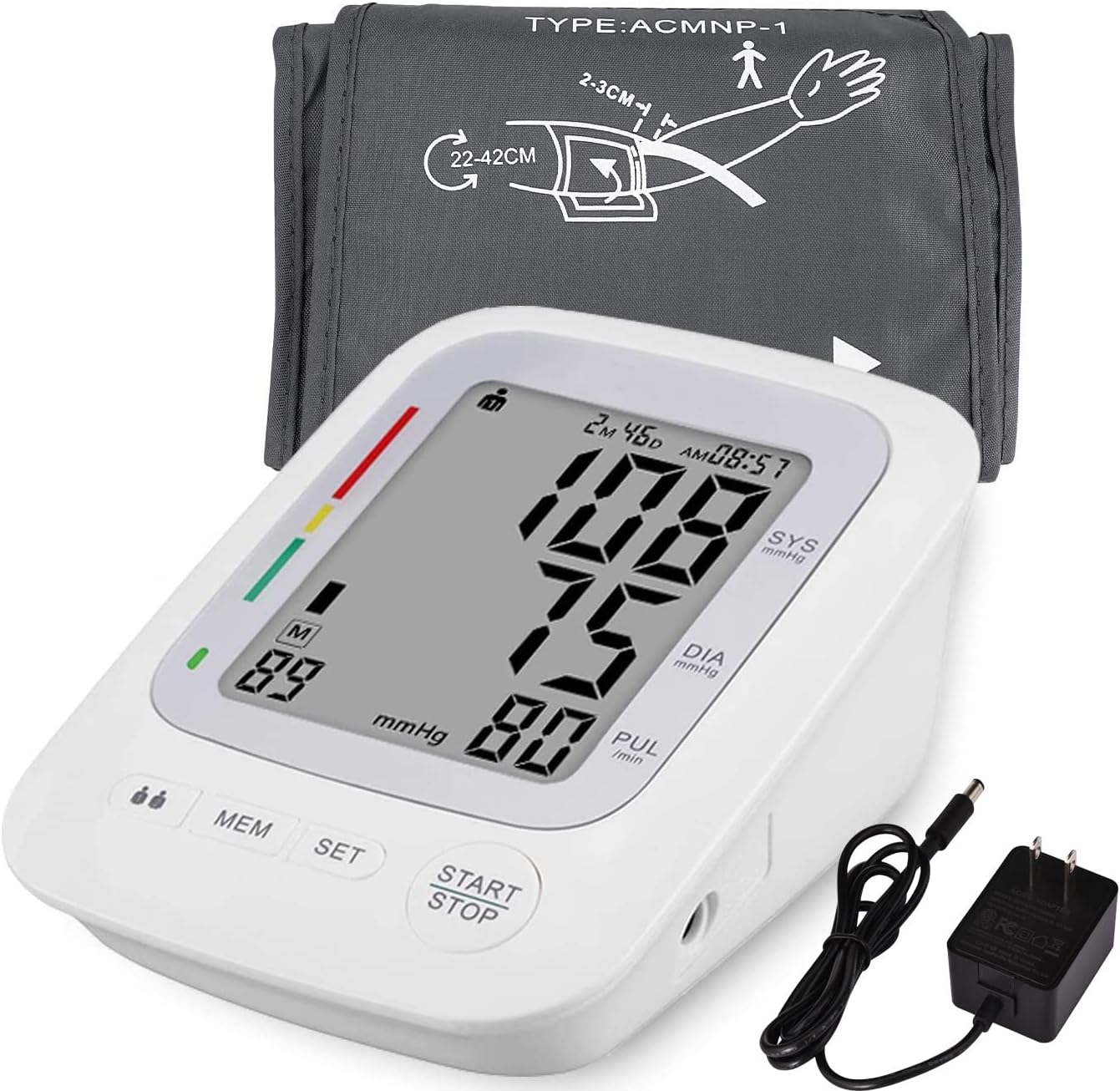 Electronic Upper Arm Blood Pressure Monitor, Automatic Digital BP Monitor

