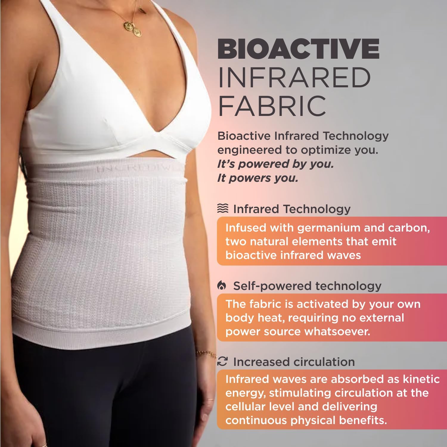 Incrediwear Body Sleeve Lumbar Back Support Sleeve for Lower Back Pain Relief

