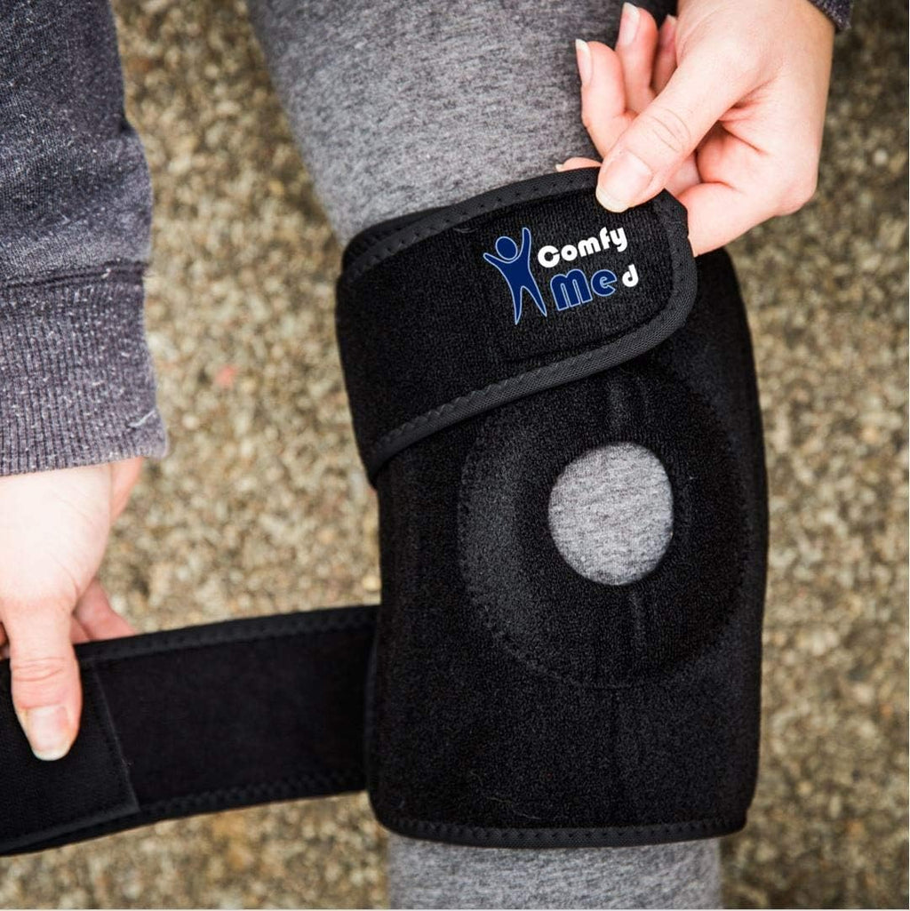 ComfyMed Adjustable Knee Brace Compression Support Sleeve for Sport or Pain Relief

