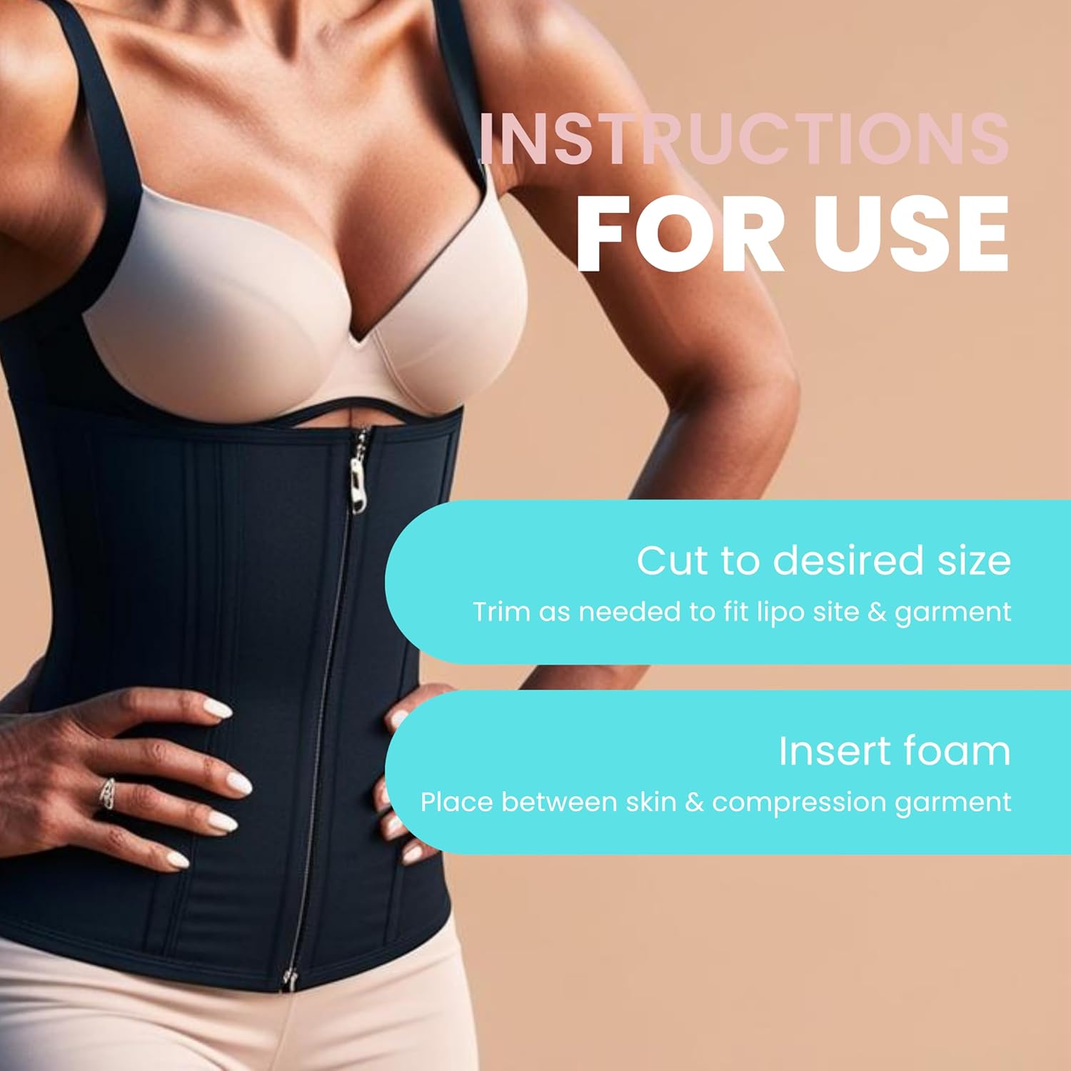 New Millennium Lipo Foam Sheets, Medical-Grade Compression Pads for Recovery

