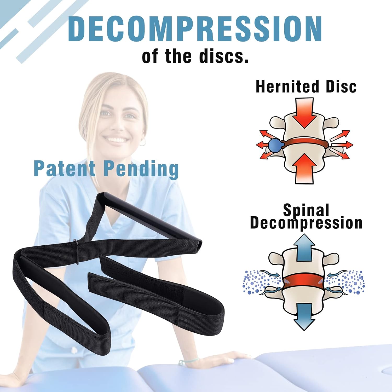 Neck Stretcher Strap for Cervical Traction, Spine Chiropractic Decompression Tool


