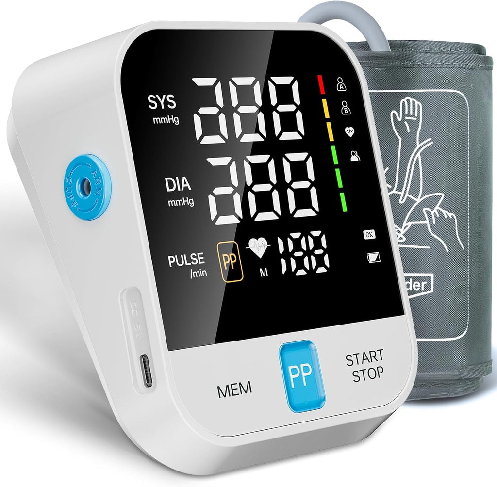 Zerabati Upper Arm Automatic Digital Blood Pressure Monitor with LED Display

