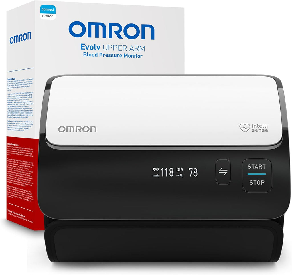 Omron Evolv Wireless Upper Arm Blood Pressure Monitor with Bluetooth and OMRON Connect App

