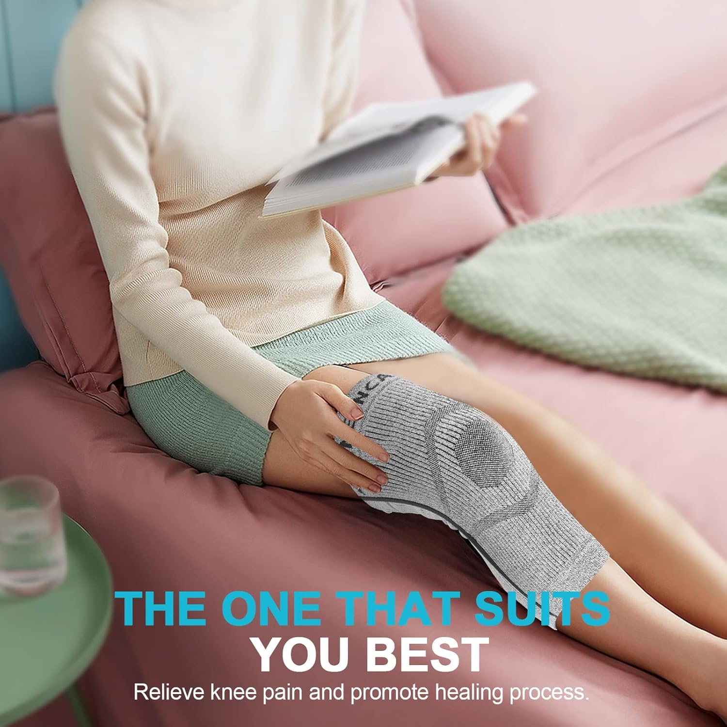 NEENCA Knee Sleeve Compression Brace for Knee Pain, Swelling, Joint Support

