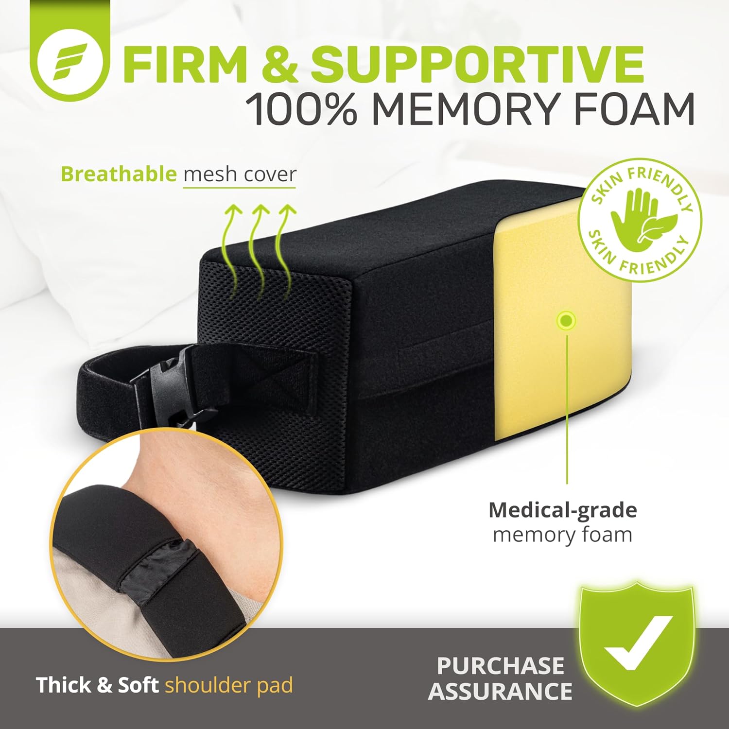 ErgoFoam Abduction Shoulder Sling with Pillow for Rotator Cuff Surgery Recovery

