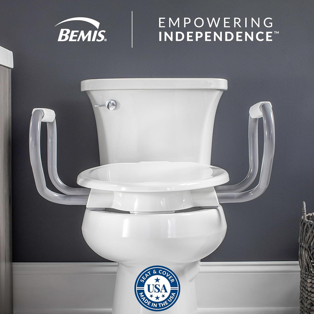 Bemis Independence Assurance 3 in Elevated Toilet Riser for Easier Sit-to-Stand, White

