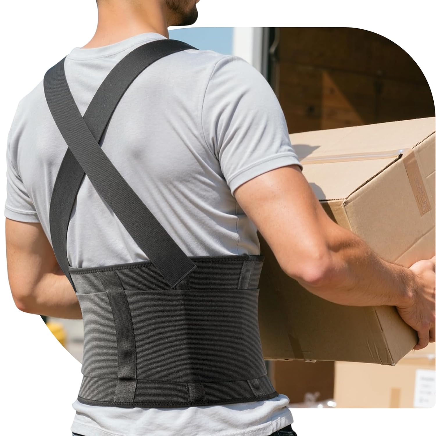 Adjustable Lower Back Support Belt for Men & Women, Sciatica Back Brace


