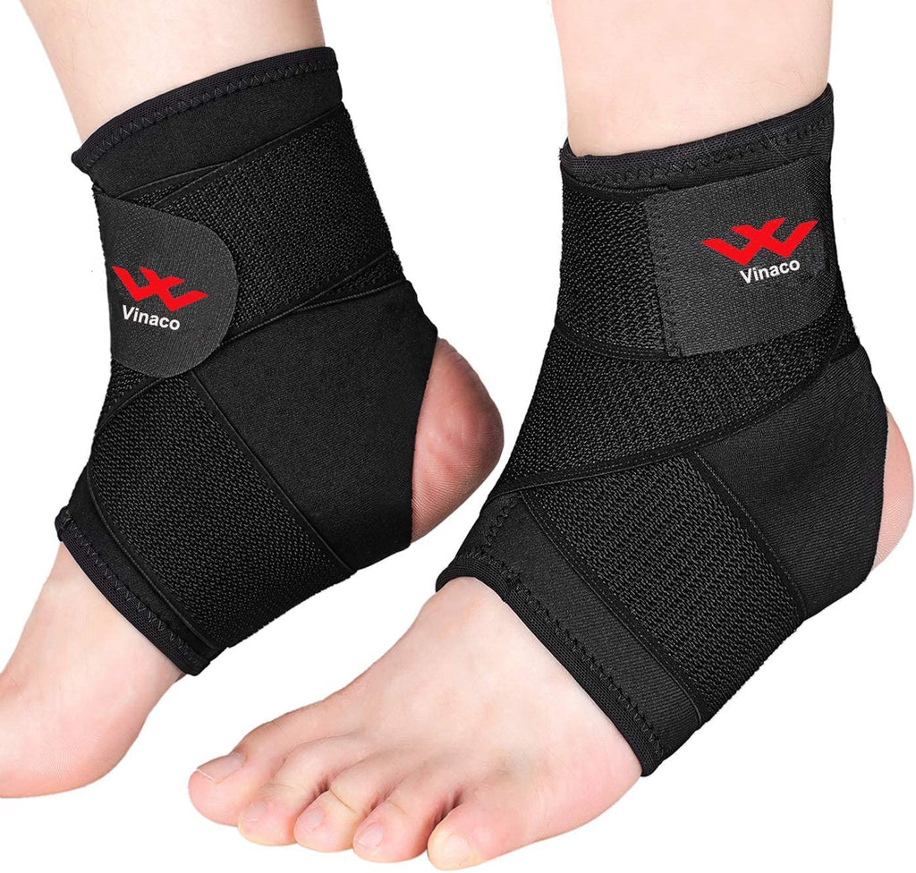 Vinaco Ankle Brace 360° Stabilizing Adjustable Neoprene Ankle Support Wrap

