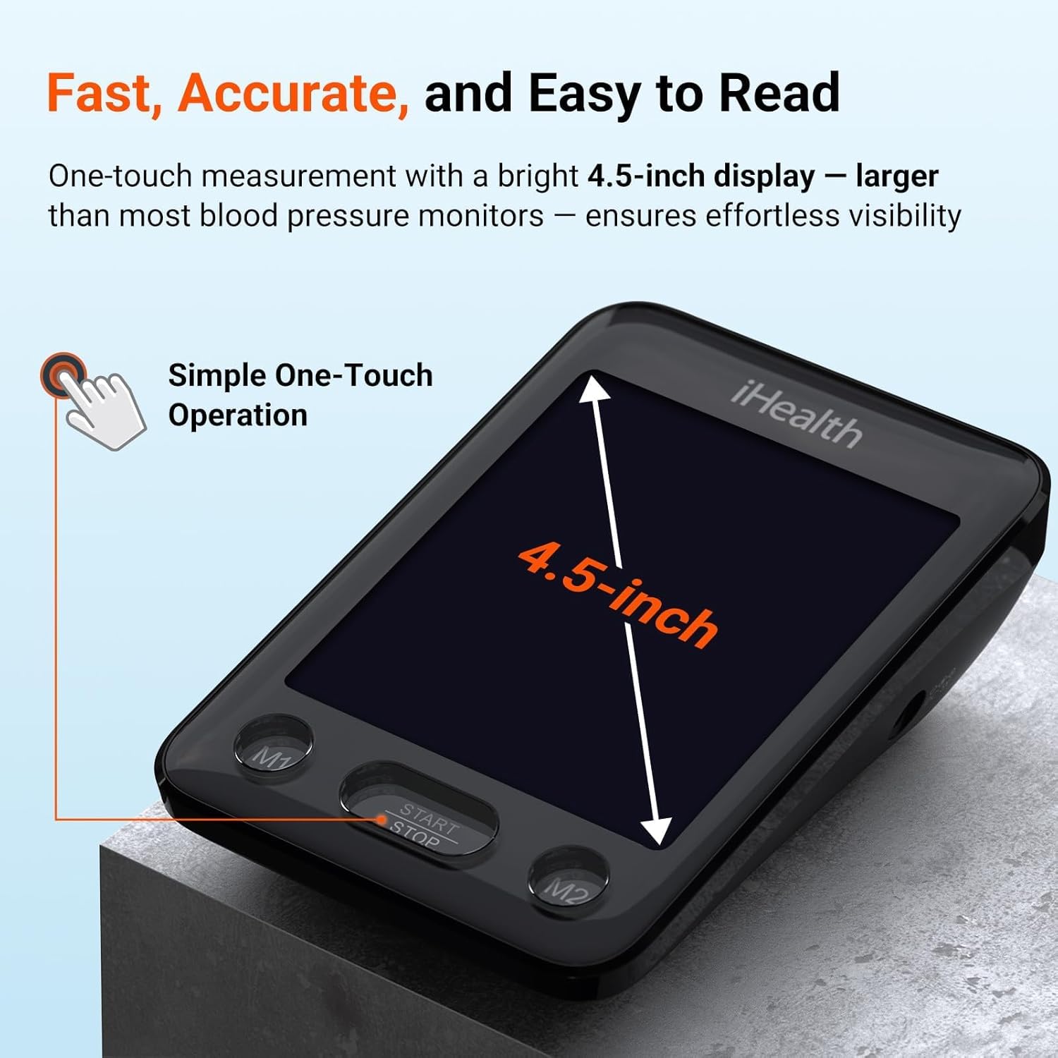 iHealth Accu Blood Pressure Monitor, Large LCD, Bluetooth Sync, Irregular Heartbeat

