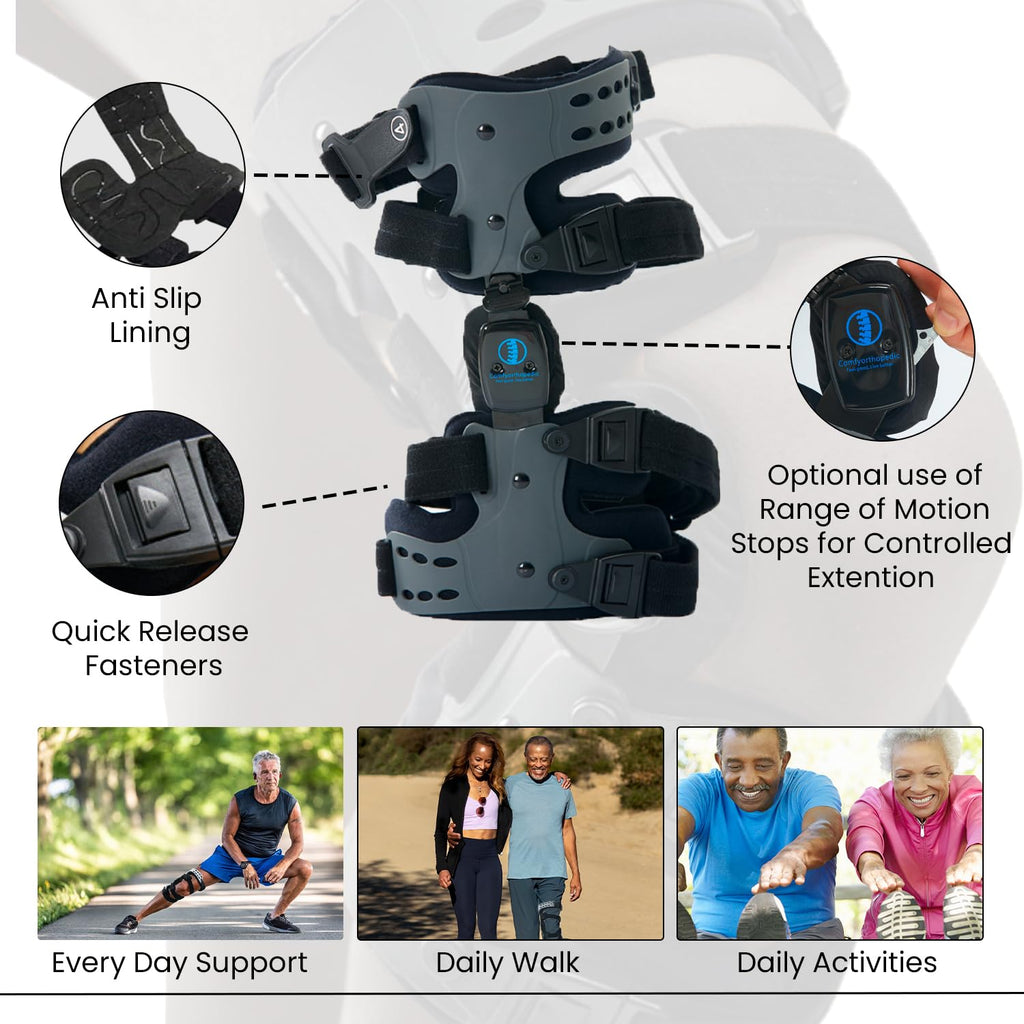 Comfyorthopedic Single-Sided OA Knee Unloader Brace for Men and Women

