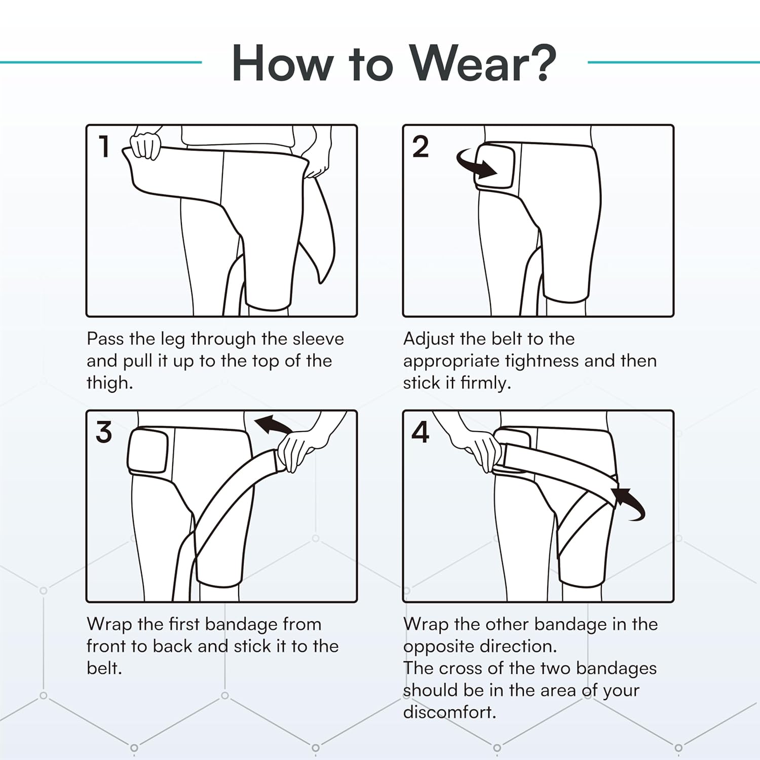 Vital Salveo Graphene Hip Brace for Women & Men, Hip & Thigh Compression Support

