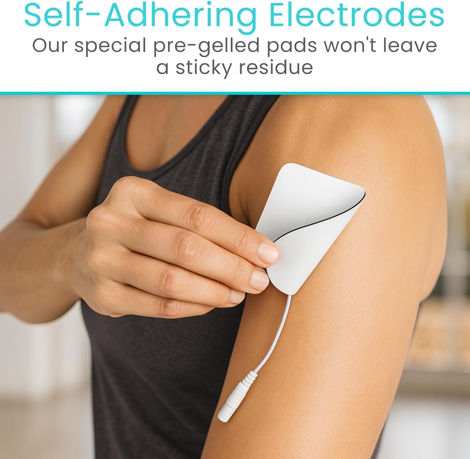 Vive TENS Unit Muscle Stimulator with Self-Sticking Electrode Pads

