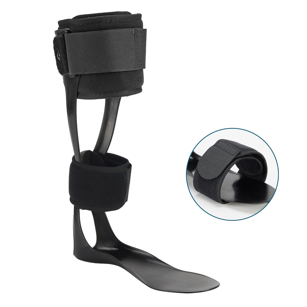 Jewlri AFO Drop Foot Brace Stabilizer, Lightweight Polyethylene Trimmable Straps

