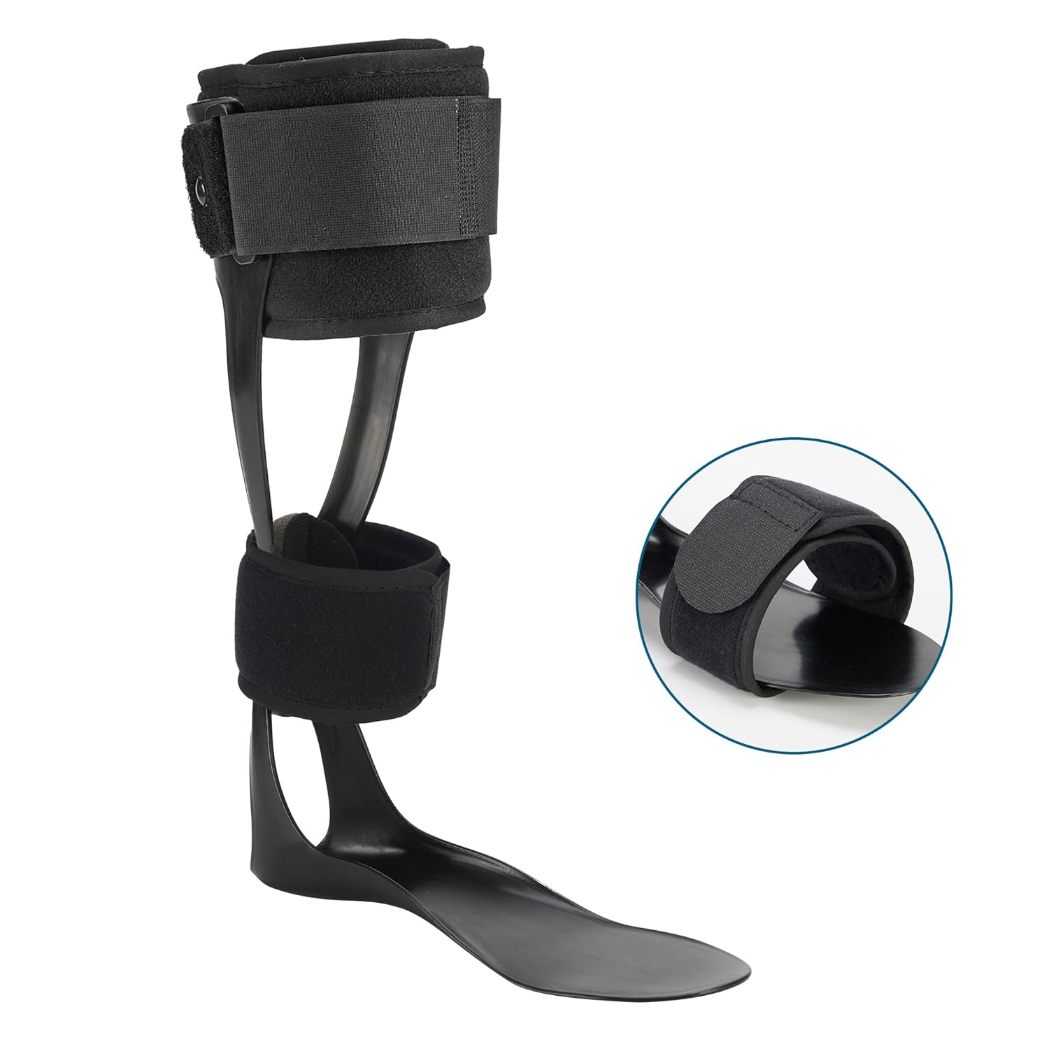 Jewlri AFO Drop Foot Brace Stabilizer, Lightweight Polyethylene Trimmable Straps

