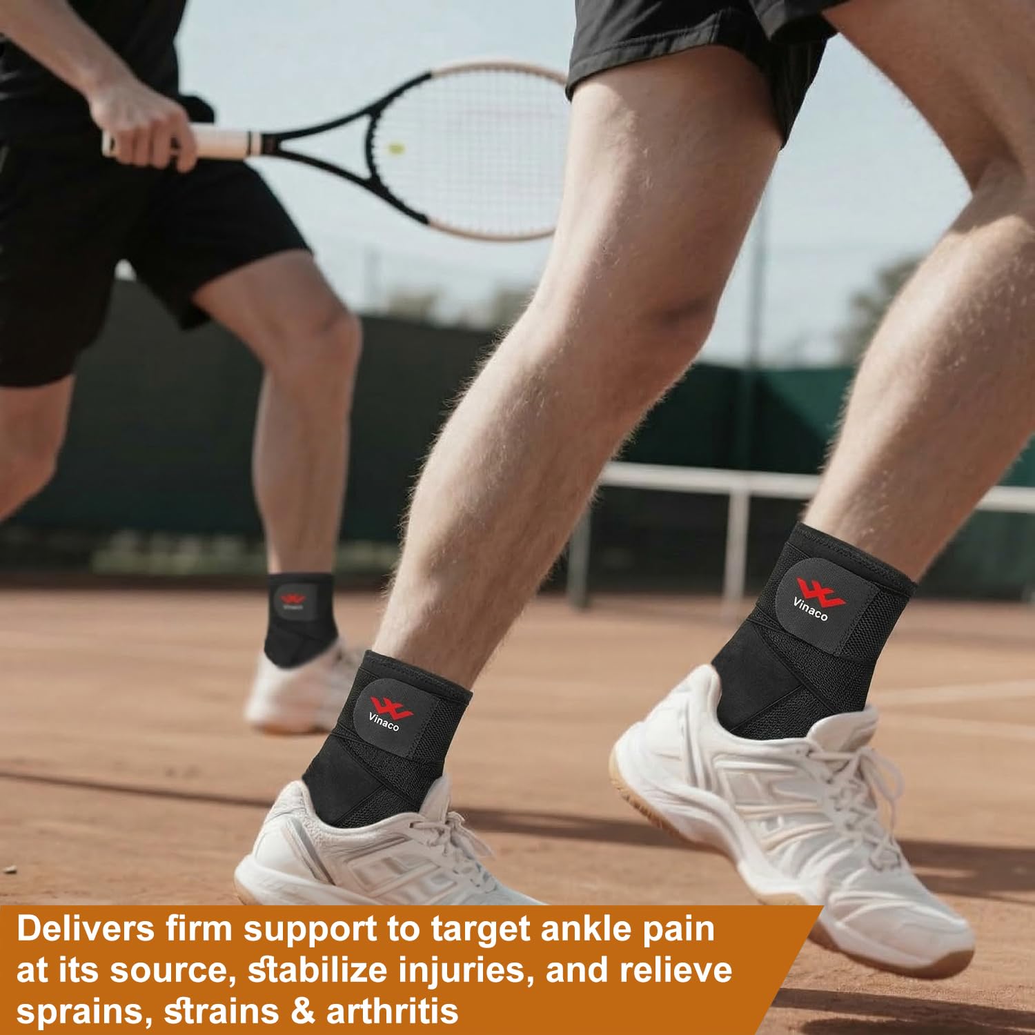 Vinaco Ankle Brace 360° Stabilizing Adjustable Neoprene Ankle Support Wrap

