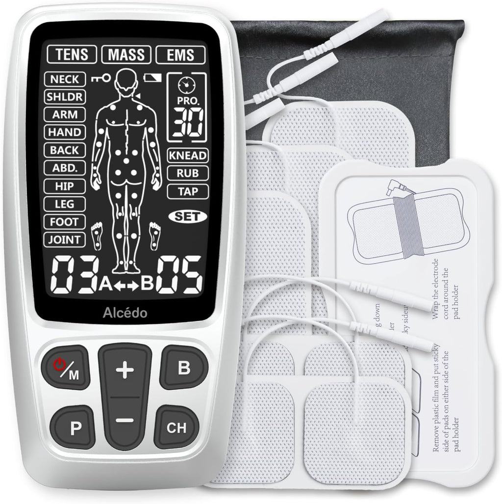 Alcedo TENS and EMS Muscle Stimulator Unit with Electric Pulse Massager, 41 Modes

