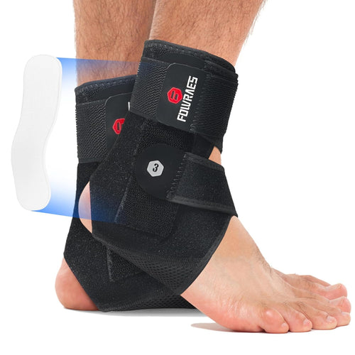 2-Pack Ankle Brace with Side Stabilizers, Adjustable Sprain Support for Running

