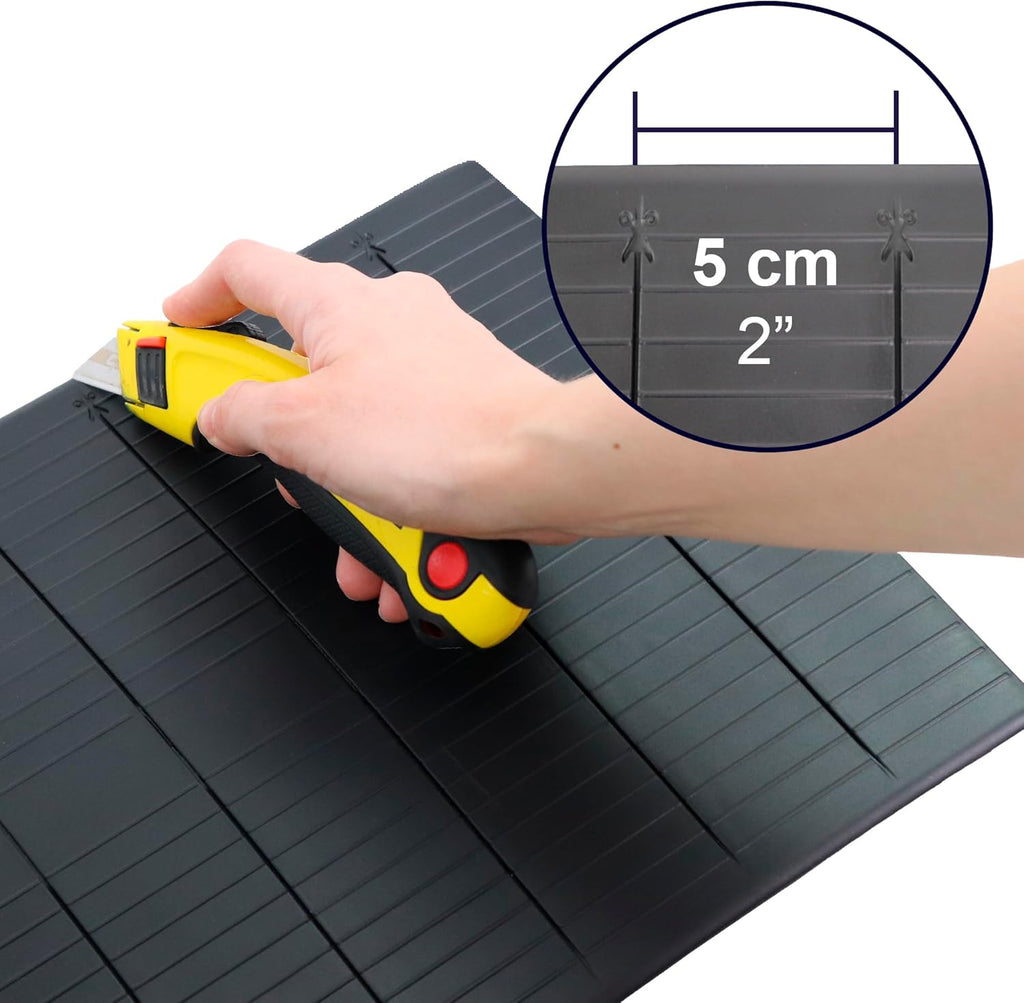 KMINA Wheelchair Door Threshold Ramp Thin Non-Slip Rubber for Doorways, Patented

