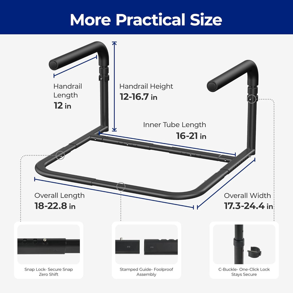 Nimood Stand Assist Rail for Couch and Chair, Adjustable Hand Support, 300 lb

