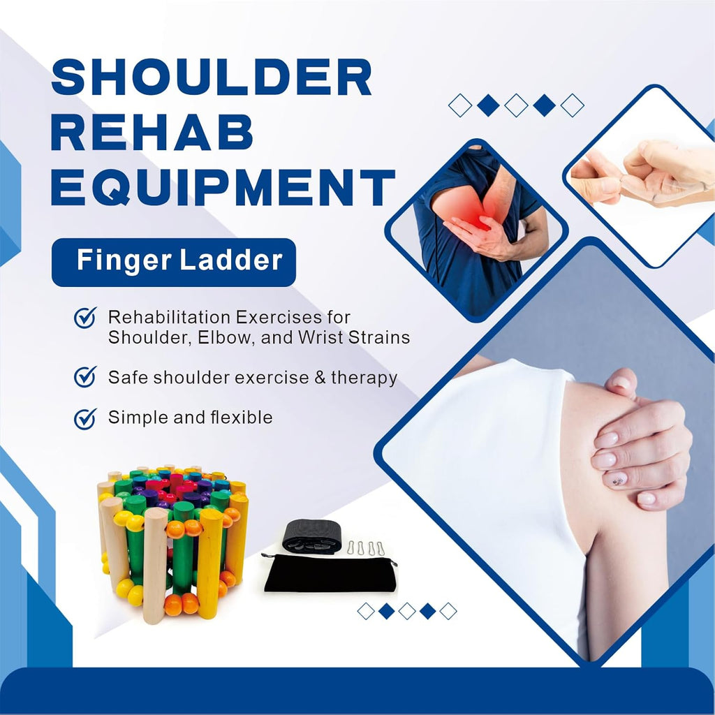 Finger Ladder Shoulder Rehab Hand Therapy Over-Door Exerciser for Pulley Systems

