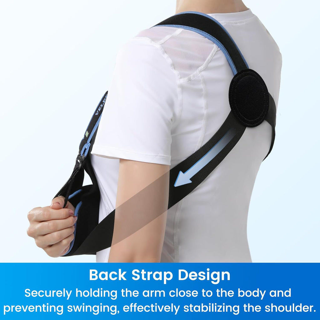 Velpeau Arm Sling Shoulder Immobilizer Rotator Cuff Support Brace for Left or Right

