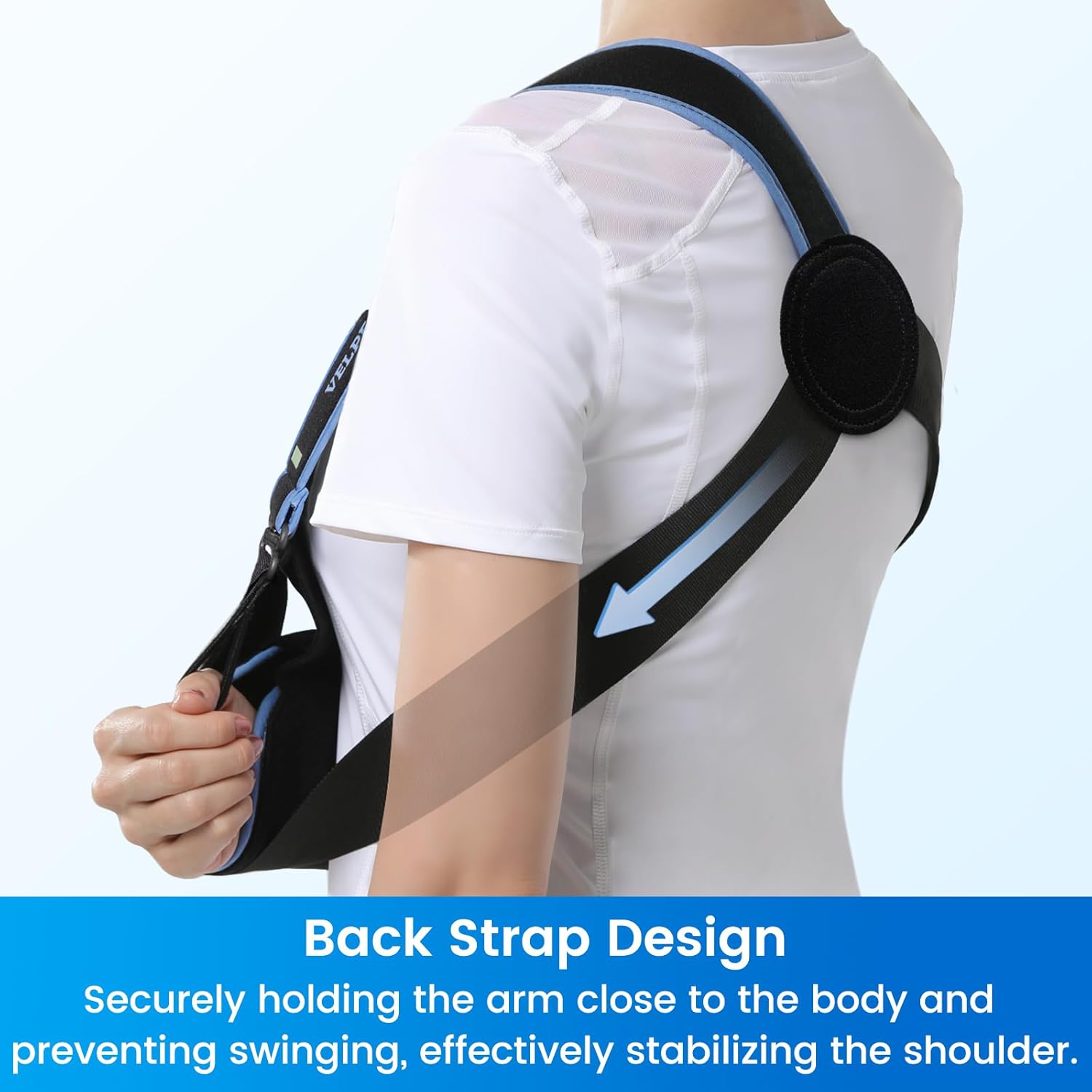 Velpeau Arm Sling Shoulder Immobilizer Rotator Cuff Support Brace for Left or Right

