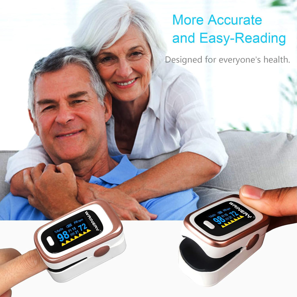 WRINERY Fingertip Pulse Oximeter Oxygen Saturation Monitor with OLED

