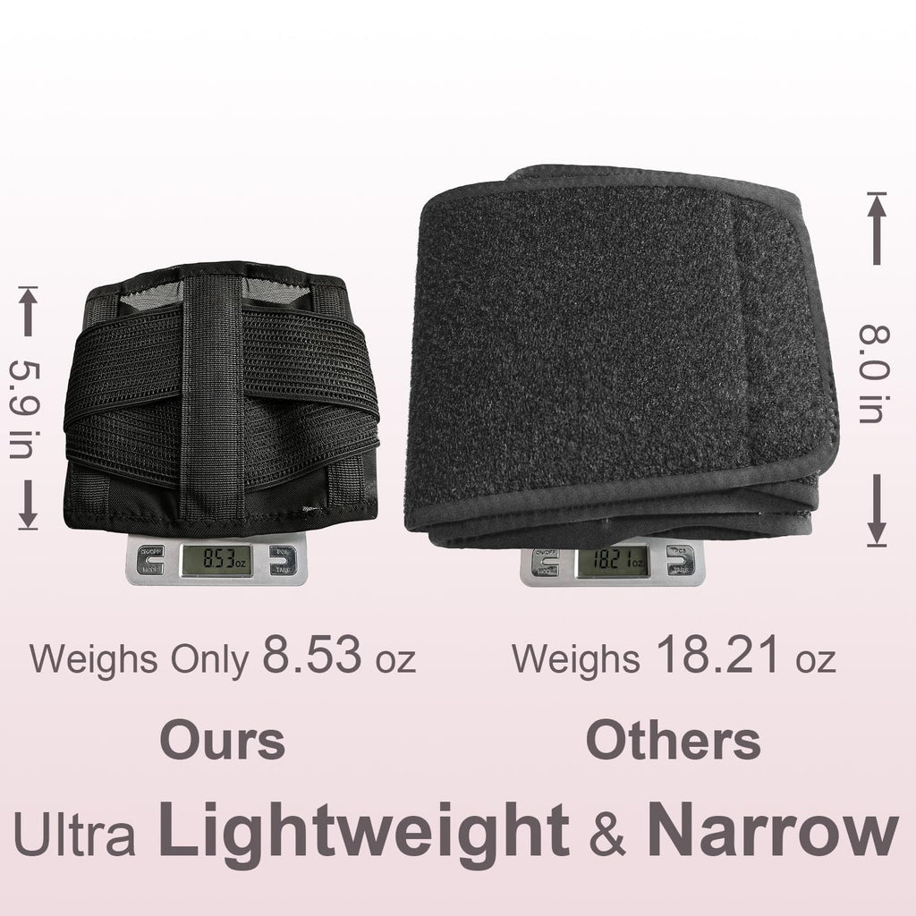 Ultra Breathable Thin Back Brace for Lower Back Pain, Adjustable Lumbar Support

