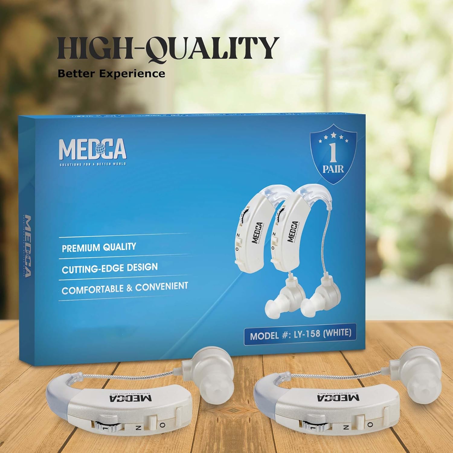 MEDca Behind the Ear Digital Sound Amplifier (BTE) with Noise Reduction & Volume

