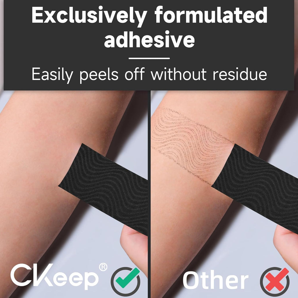 CKeep Kinesiology Tape, Latex-Free Hypoallergenic Elastic Sports Tape

