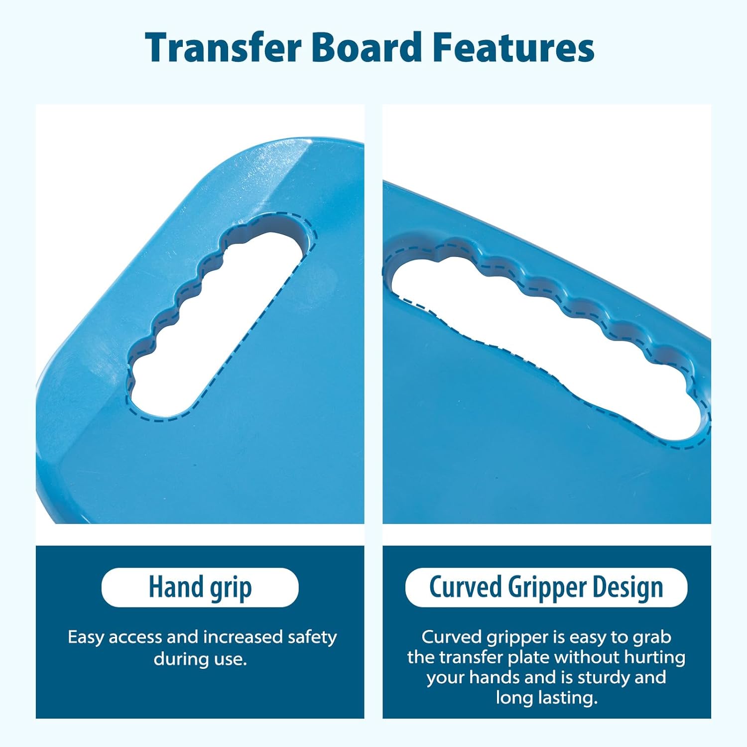 Transfer Board with Slide Sheet for Wheelchair Transfers to Bed, Toilet, Tub, Car

