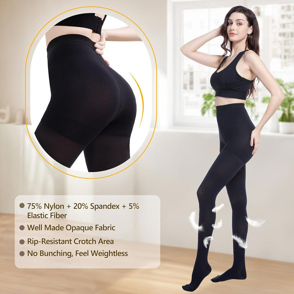 Myshear 20–30 mmHg Graduated Compression Pantyhose, Closed Toe Support Tights

