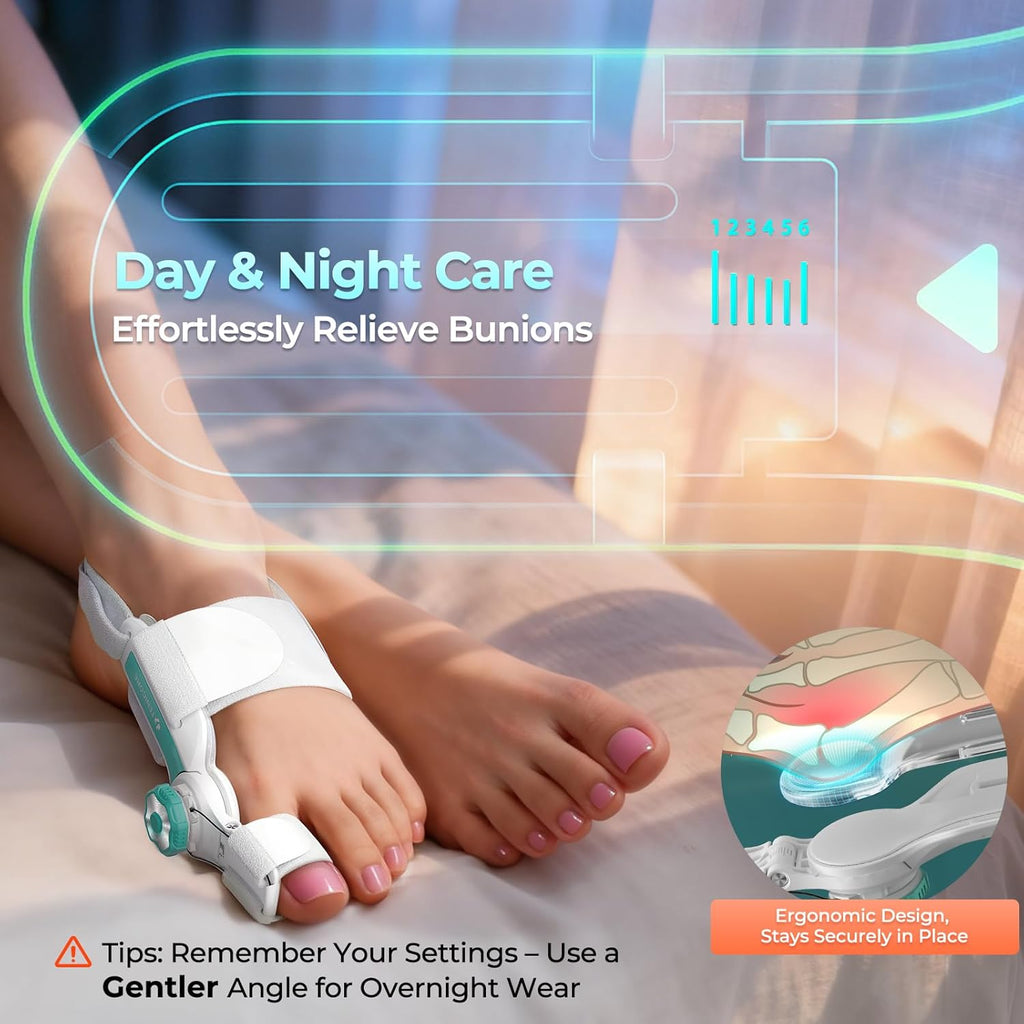 Bunion Corrector for Big Toe, Adjustable Toe Straightener with Anti-Slip Strap

