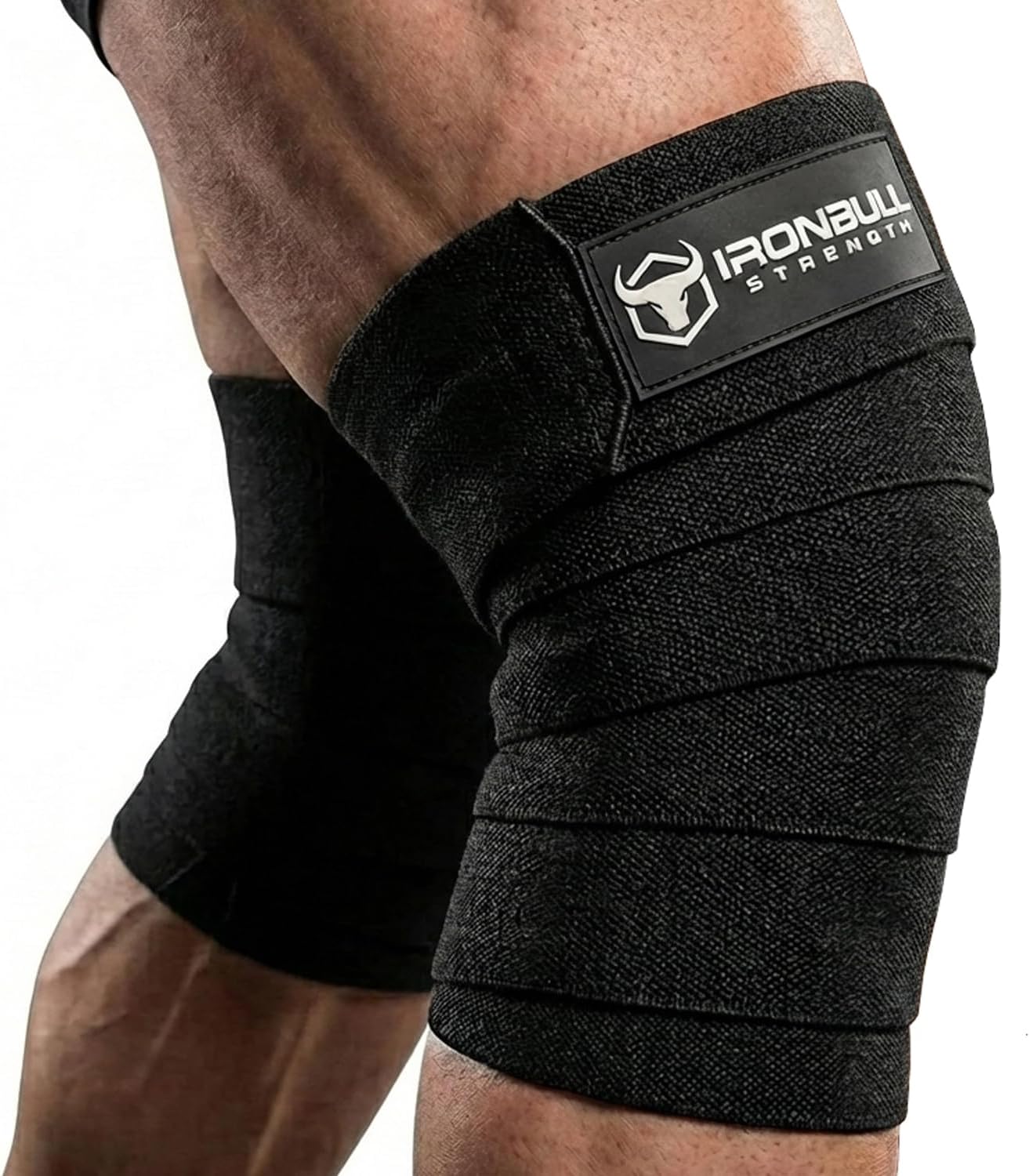 Elastic Weightlifting Knee Wraps for Squats, Powerlifting Support and Compression

