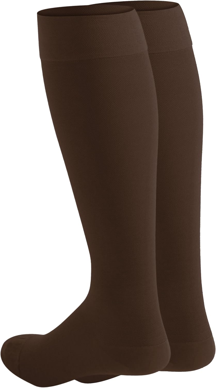 NuVein Medical Compression Stockings 20-30 mmHg Knee Length Closed Toe Unisex

